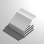 Perspective Sight of Hardcover Dust Jacket Book Mockup