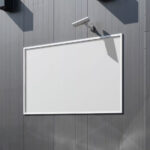 Perspective Sight of Horizontal Billboard Mockup on Metal Building
