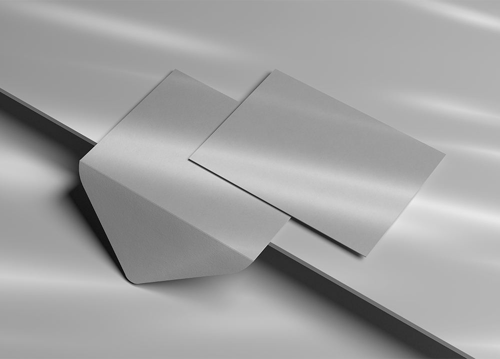 Perspective Sight of Invitation Card and Envelope Mockup