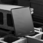 Perspective Sight of iPad Pro Mockup on Brick