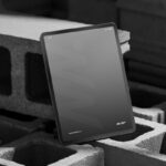 Perspective Sight of iPad Pro Mockup on Brick