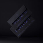 Perspective Sight of Letter Mockup and Envelope