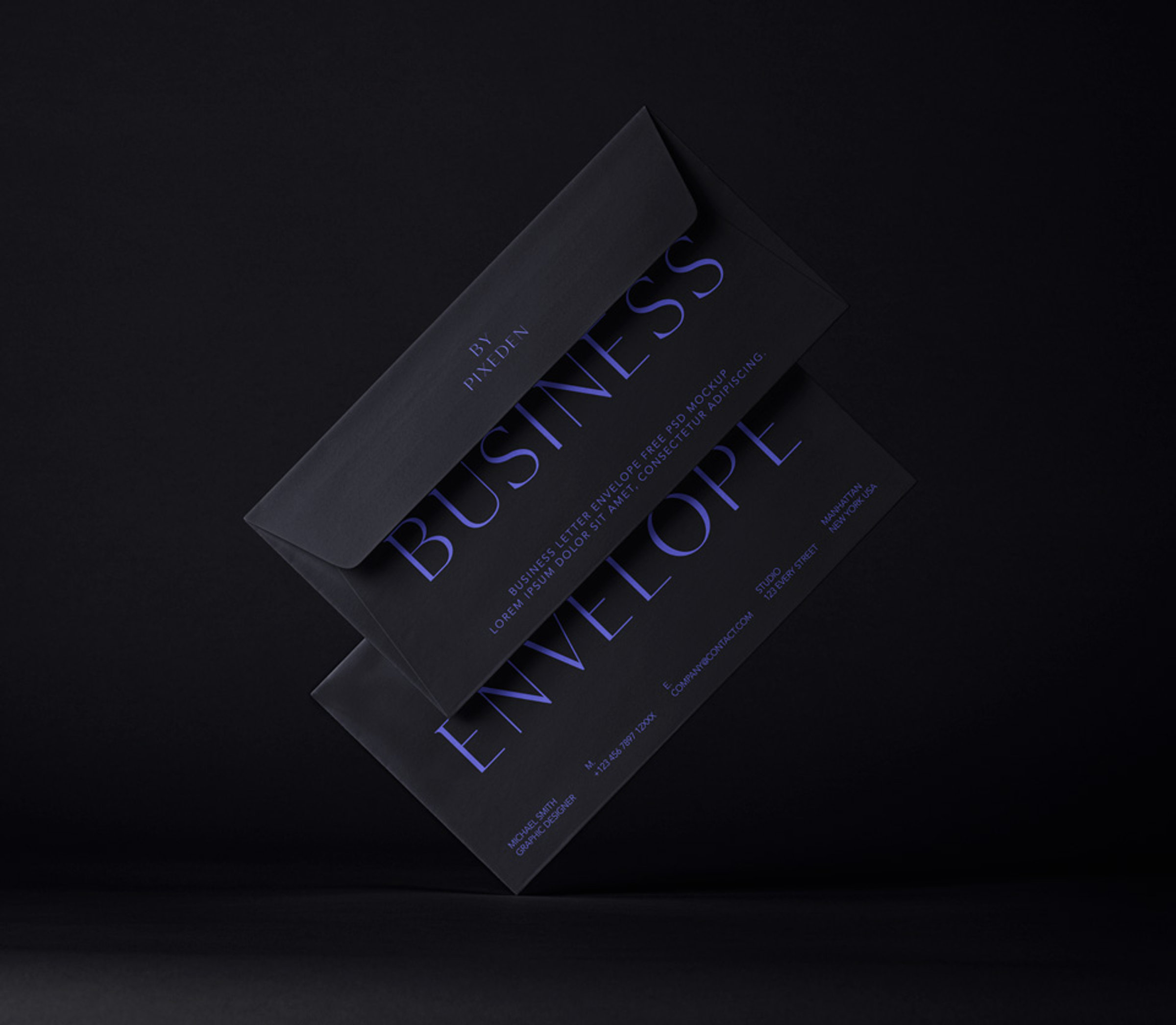 Perspective Sight of Letter Mockup and Envelope FREE PSD