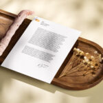 Perspective Sight of Letterhead Mockup with Branch