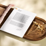 Perspective Sight of Letterhead Mockup with Branch