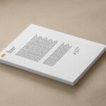 Perspective Sight of Lying Letterhead Stack Mockup