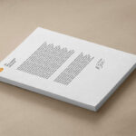 Perspective Sight of Lying Letterhead Stack Mockup