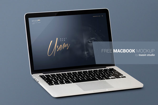 Perspective Sight of MacBook Mockup