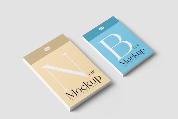 Perspective Sight of Notebook Mockup