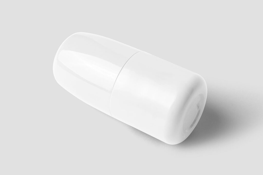 Perspective Sight of Roll-on Deodorant Mockup