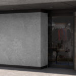 Perspective Sight of Shop Wall Logo Mockup