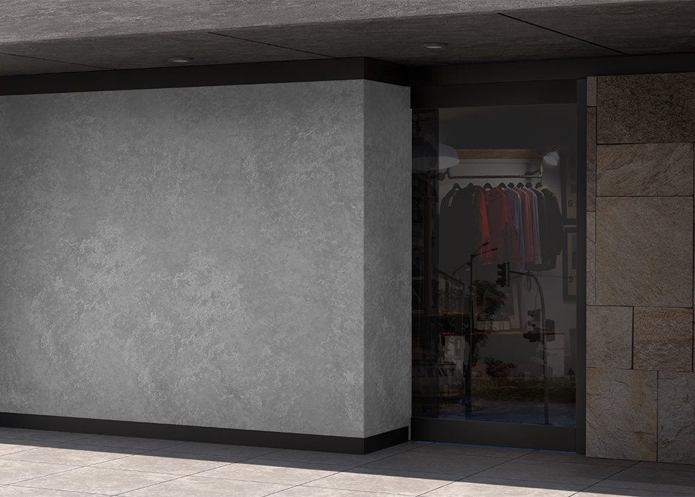 Perspective Sight of Shop Wall Logo Mockup FREE PSD