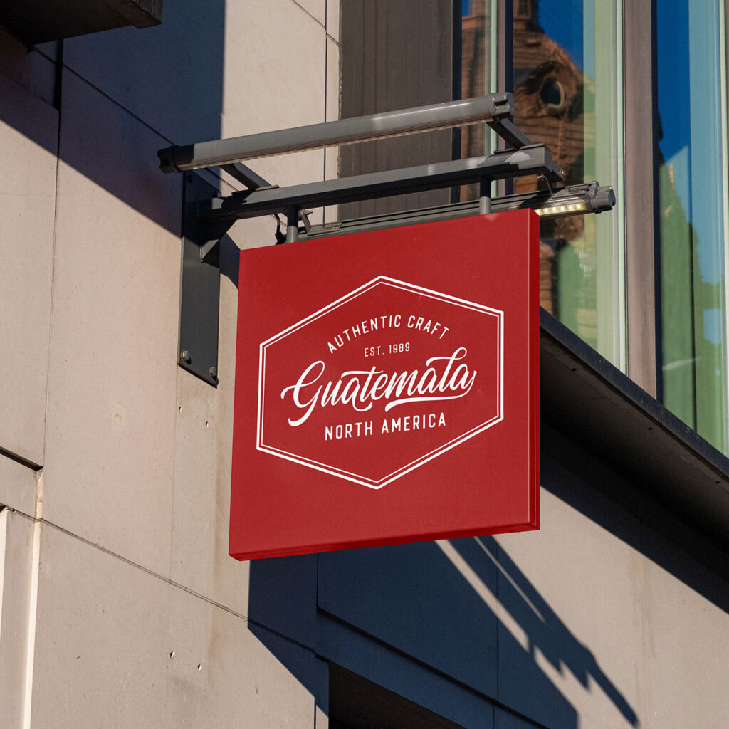 Perspective Sight of Square Street Signage Mockup