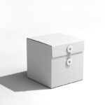 Perspective Sight of Square String Gift Box Mockup