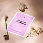 Perspective Sight of Stationery Paper Card Mockup