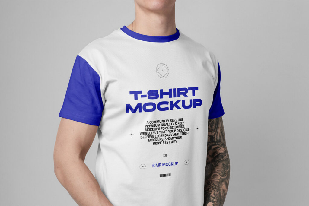 Perspective Sight of T-Shirt Mockup