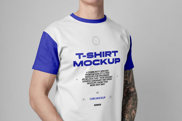 Perspective Sight of T-Shirt Mockup