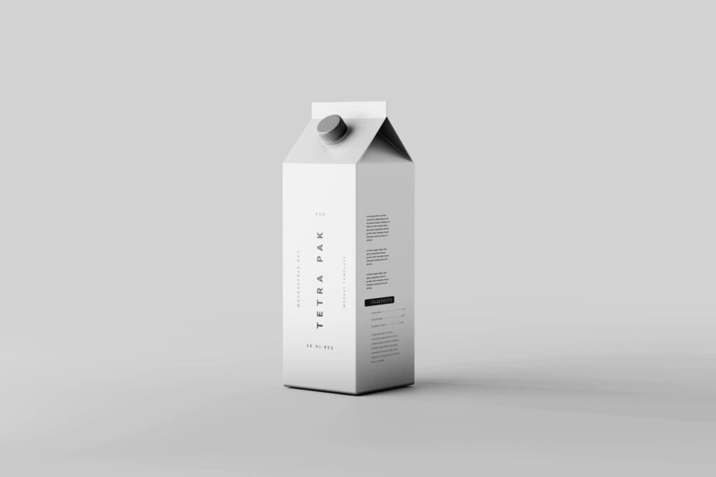 Perspective Sight of Tetra Pak Mockup