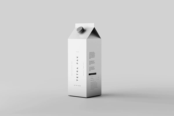 Perspective Sight of Tetra Pak Mockup