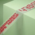Perspective Sight of Transparent Tape Mockup