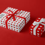 Perspective Sight of Valentines Gift Boxes Mockup