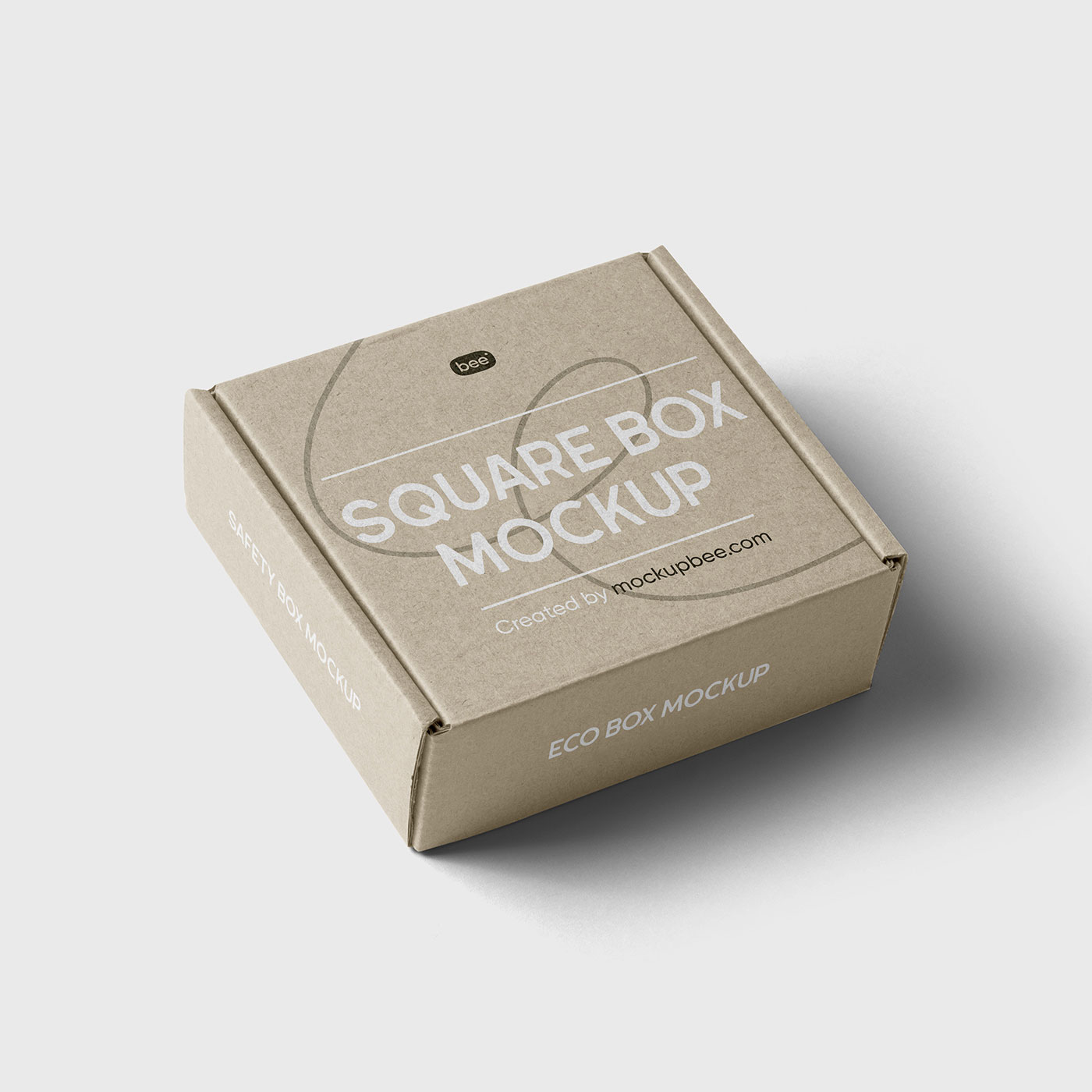 Free Perspective Square Box Mockup PSD Template