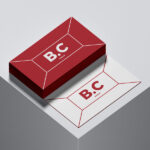 Perspective Stacked Business Cards Mockup