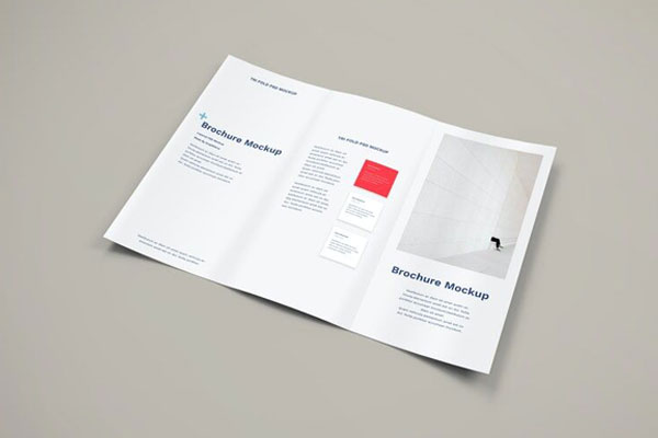 Perspective Tri-fold Brochure Mockup