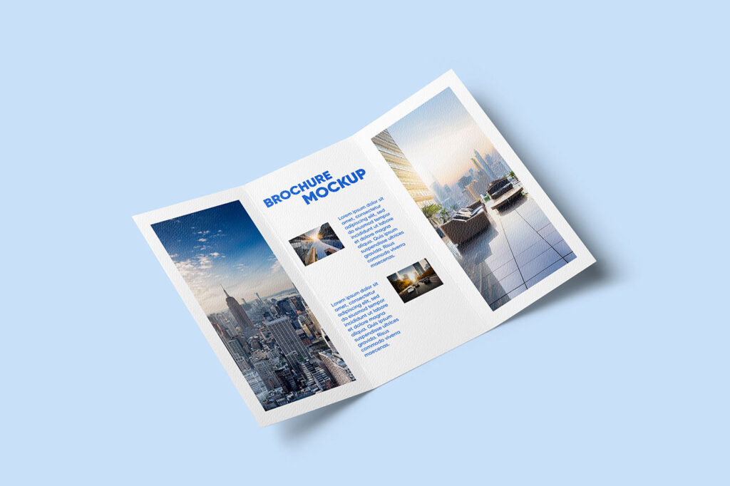 Perspective Trifold Brochure Mockup