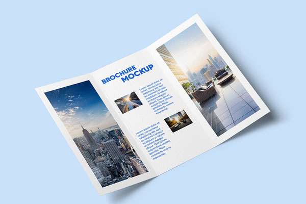 Perspective Trifold Brochure Mockup
