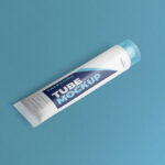 Perspective Tube Packaging Mockup with Transparent Cap