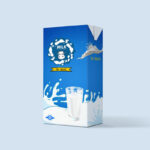 Perspective View Milk Packaging Mockup