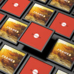Perspective View Mockup of Square Frames in Grid Style