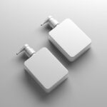 Perspective View of 2 Lotion Pump Bottles Mockup