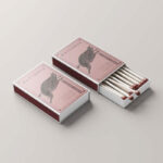 Perspective View of 2 Matchboxes Mockup