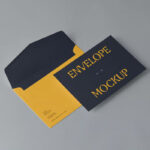 Perspective View of 2 Small Envelopes Mockup