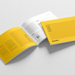 Perspective View of 2 US Letter Magazines Mockup