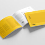 Perspective View of 2 US Letter Magazines Mockup