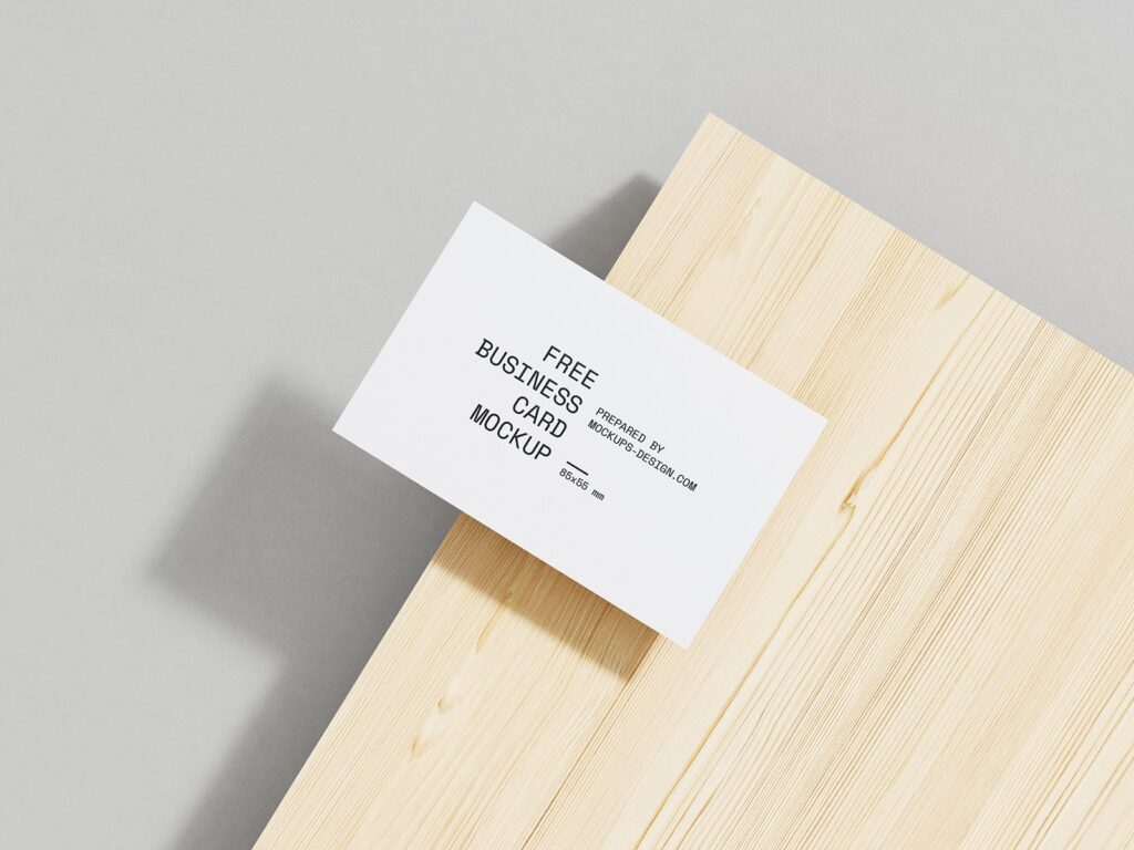 Perspective View of 3 Minimal Business Card Mockups