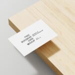 Perspective View of 3 Minimal Business Card Mockups