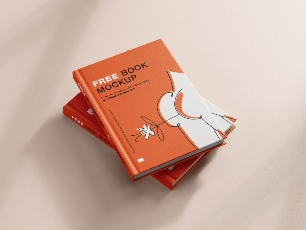 Perspective View of 8 A5 Book Mockups