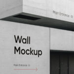 Perspective View of a Building Wall Mockup