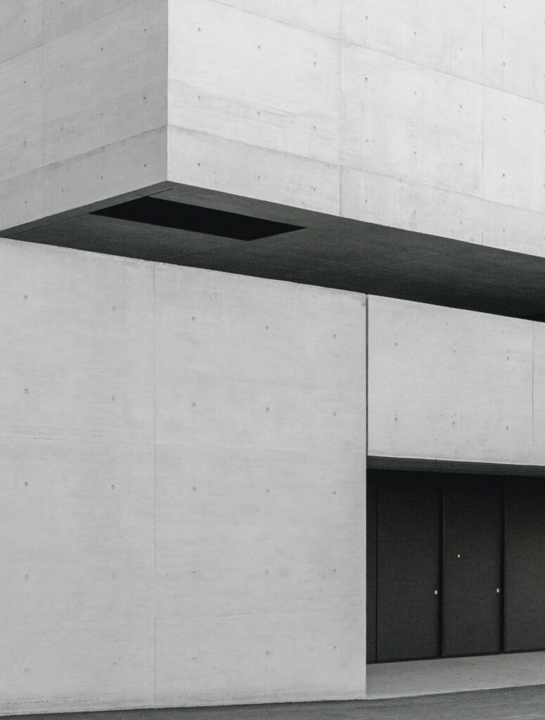 Perspective View of a Building Wall Mockup