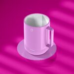 Perspective View of a Classic Coffee Mug and Coaster Mockup
