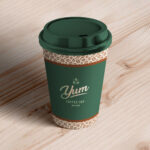Perspective View of a Coffee Cup Mockup