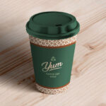 Perspective View of a Coffee Cup Mockup
