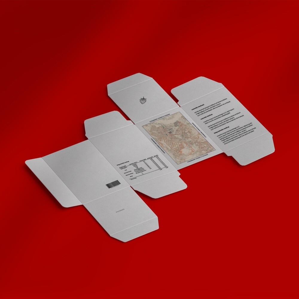 Perspective View of a Cosmetic Packaging Box Mockup