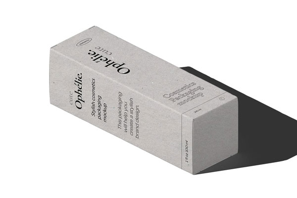Perspective View of a Cosmetic Packaging Box Mockup