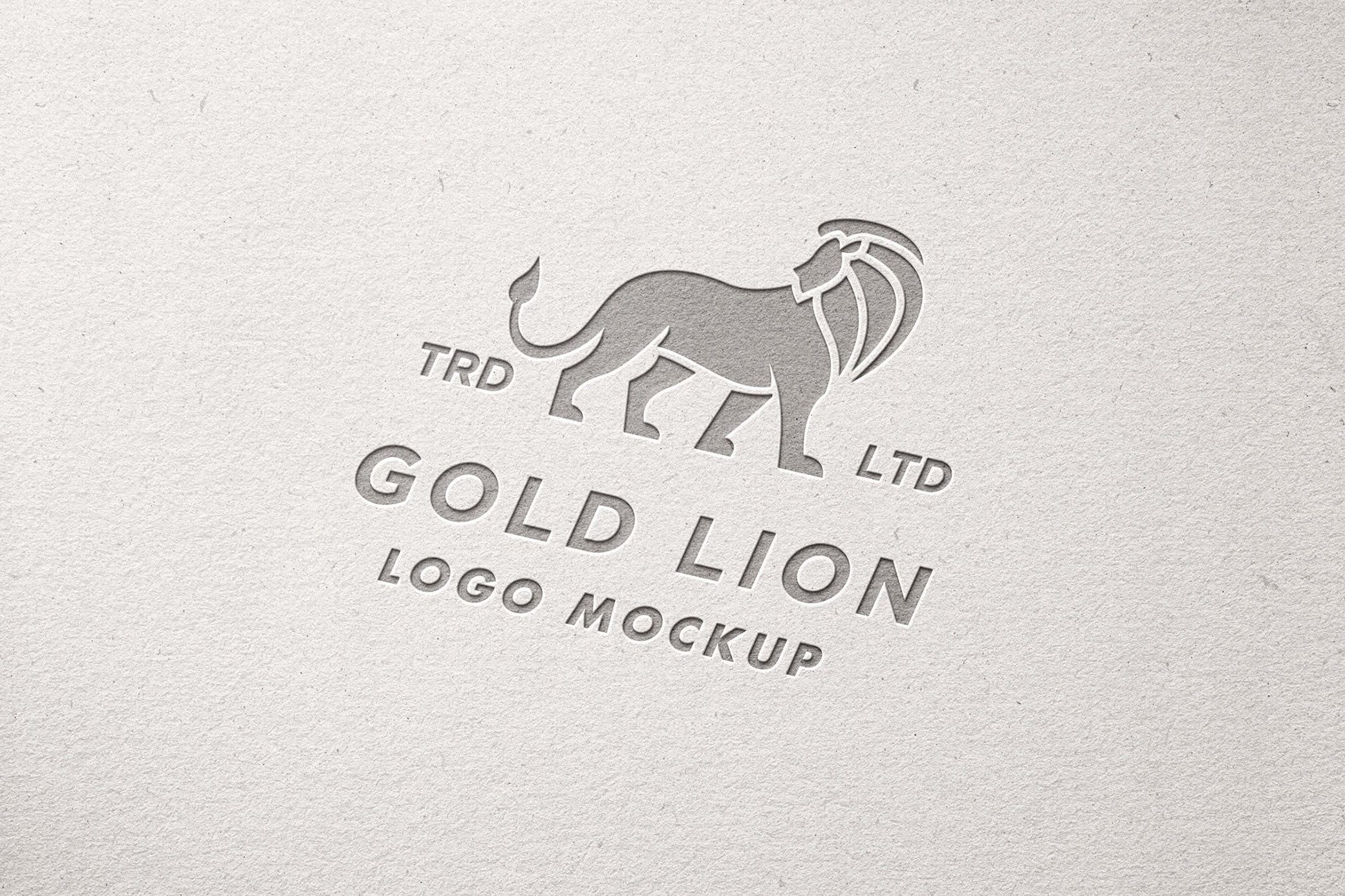 Perspective View of a Debossed Paper Logo Mockup FREE PSD