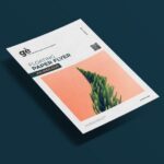 Perspective View of a Floating Flyer Mockup